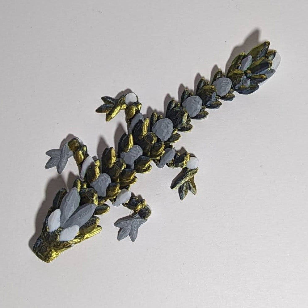 Mini bébé dragon de roche - Jaune/Noir